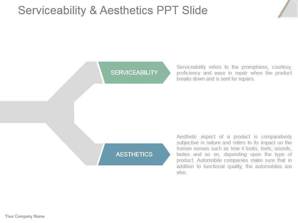 Serviceability And Aesthetics Ppt Slide Powerpoint Presentation