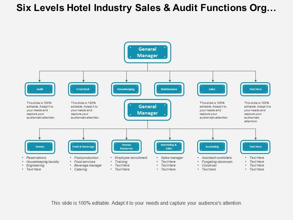 Organizational Chart Of Sales And Marketing Department In A Hotel
