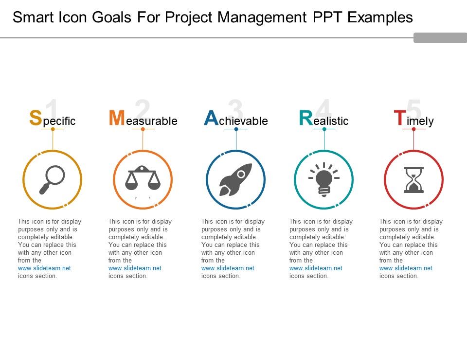 Smart Icon Goals For Project Management Ppt Examples Powerpoint Presentation Templates Ppt Template Themes Powerpoint Presentation Portfolio