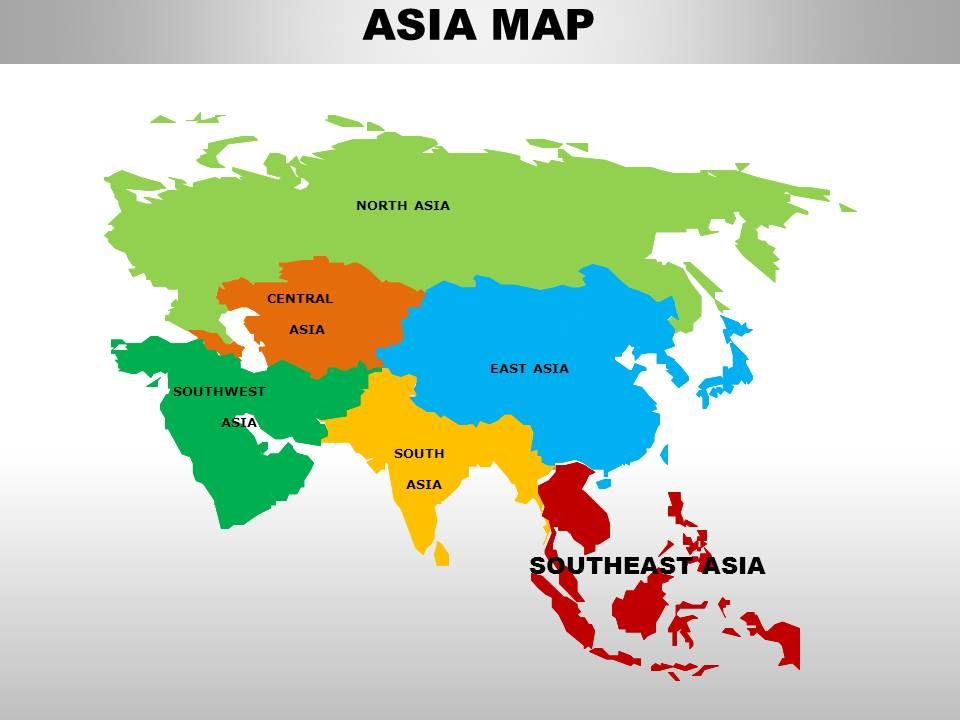 South East Asia Continents Powerpoint Maps Powerpoint Slide
