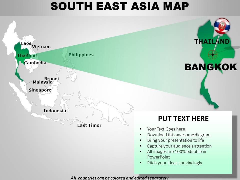 South East Asia Continents Powerpoint Maps Powerpoint