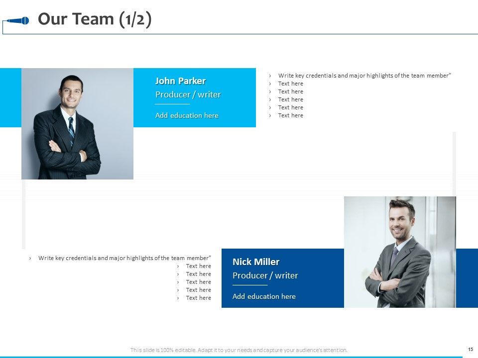 Speaker profile template picture