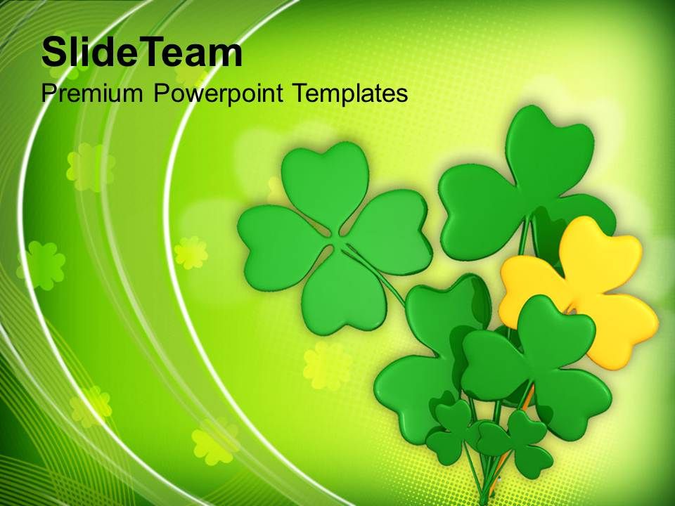 St Patricks Day Clover Lucky Symbol Irish Powerpoint Templates Ppt