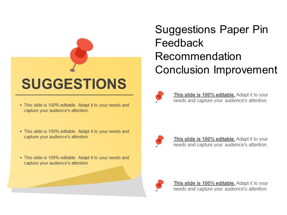 suggestions paper pin feedback recommendation conclusion paper presentation sample