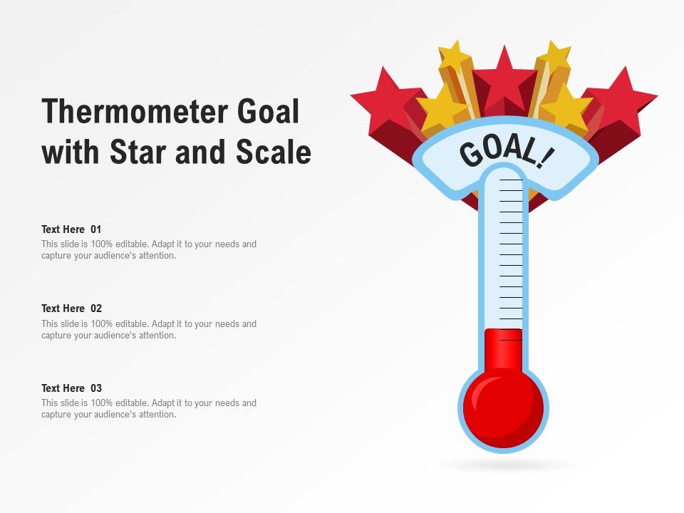 Thermometer Goal With Star And Scale Powerpoint Presentation Slides Ppt Slides Graphics Sample Ppt Files Template Slide