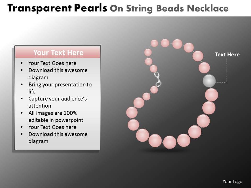 Transparent Pearls On String Beads Necklace Powerpoint Slides And Ppt Templates Db Powerpoint Design Template Sample Presentation Ppt Presentation Background Images