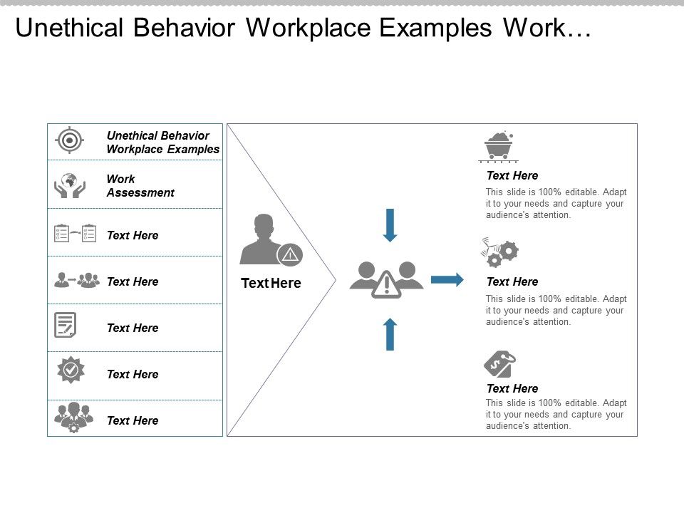 unethical behaviour workplace examples work assessment workplace assessment template