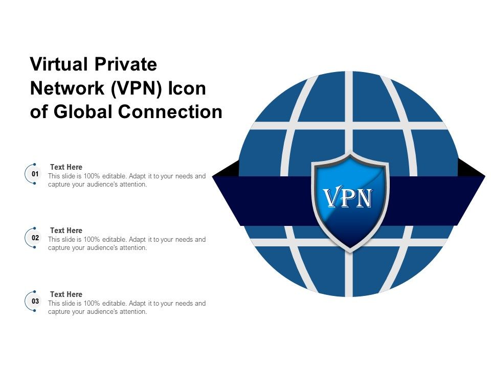 Virtual Private Network VPN Icon Of Global Connection PowerPoint