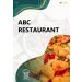 Creative restaurant menu design four page brochure template