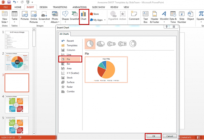 Step 1- How to Insert Pie Chart in PowerPoint