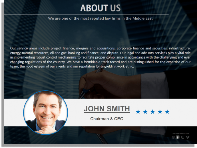 Legal Services Company Introduction PPT Template