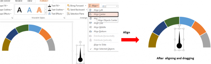 Align needle to Center
