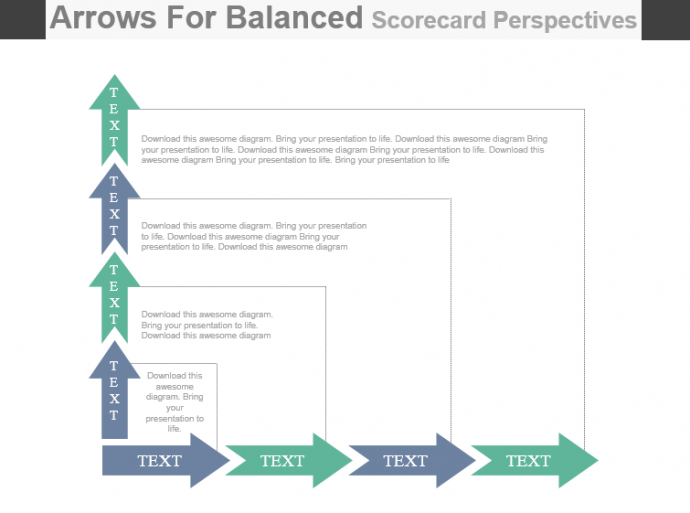 Arrows for Balanced Sorecard PPT Template