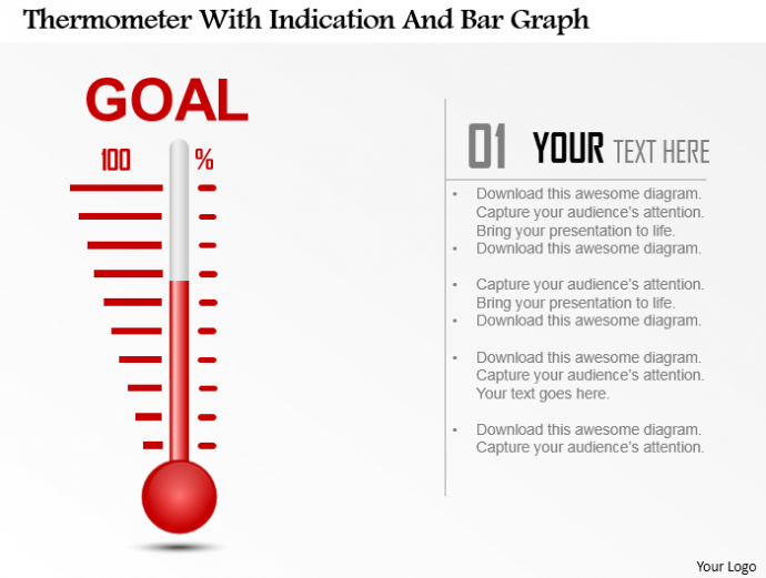 Business Thermometer Scale PPT Template