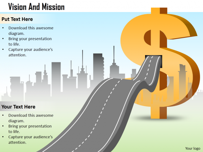 Vision mission roadmap for financial growth
