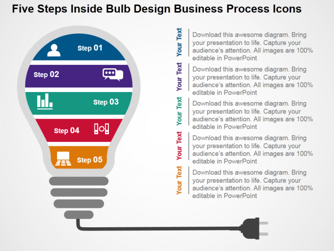 Business Process Bulb PowerPoint Template