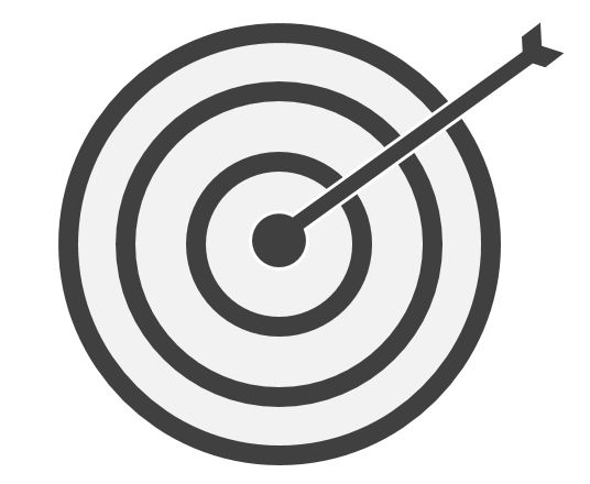 Dartboard Shape to highlight goals, targets, etc.