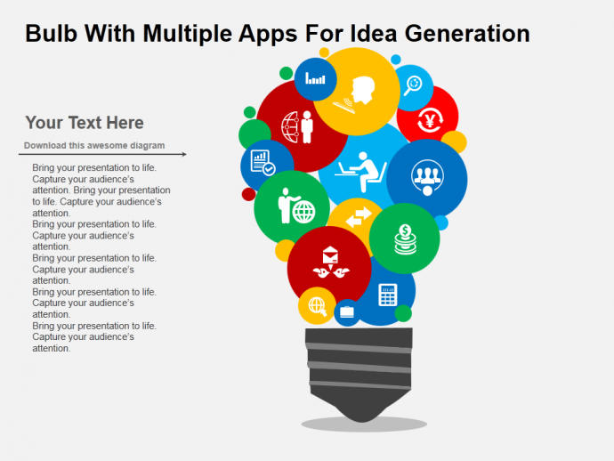 Idea Generation Light Bulb PowerPoint Slide