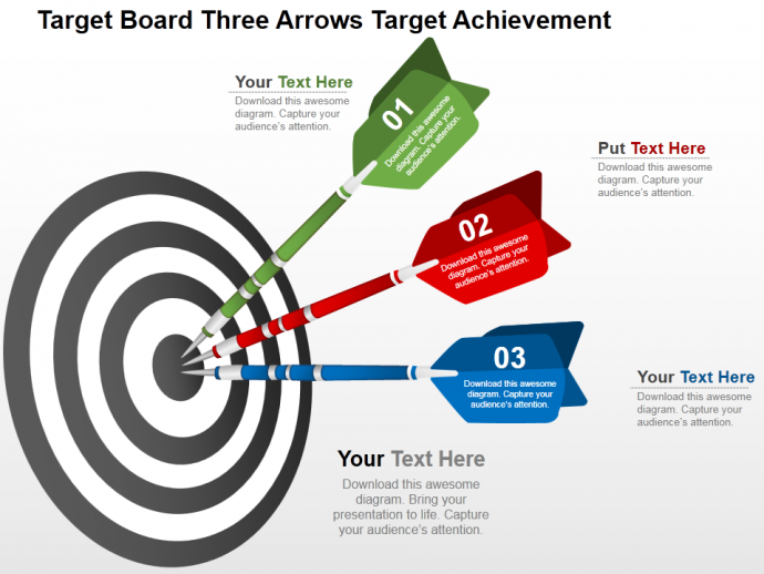 Target Dartboard PPT template