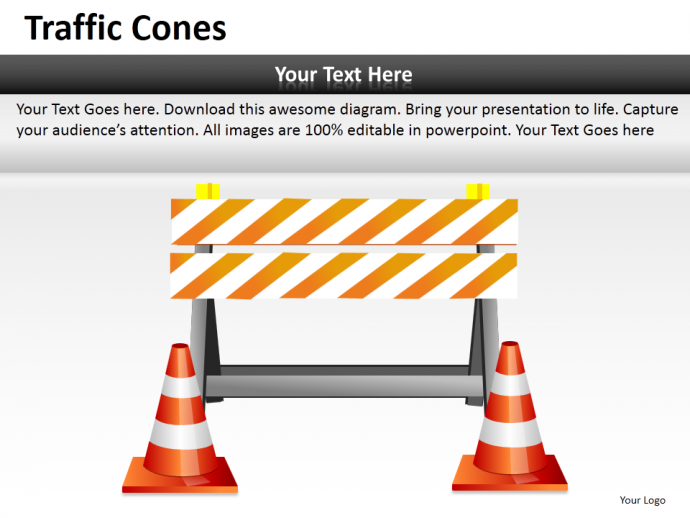 Traffic Cones PowerPoint Template