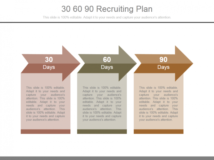 30 60 90 Recruiting Plan PowerPoint Templates