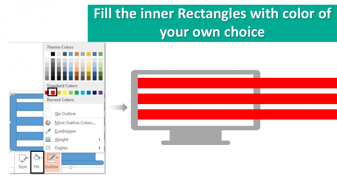 Change the color of the Inner Rectangles