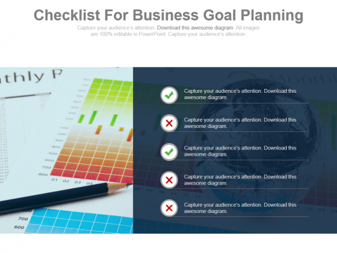 Checklist for business goal planning powerpoint slides