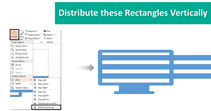 Distribute the Rectangles Vertically