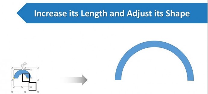 Increase its length and adjust its shape