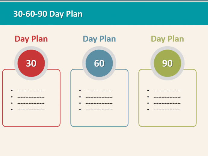 Innovative 30-60-90 Day Plan PowerPoint Template