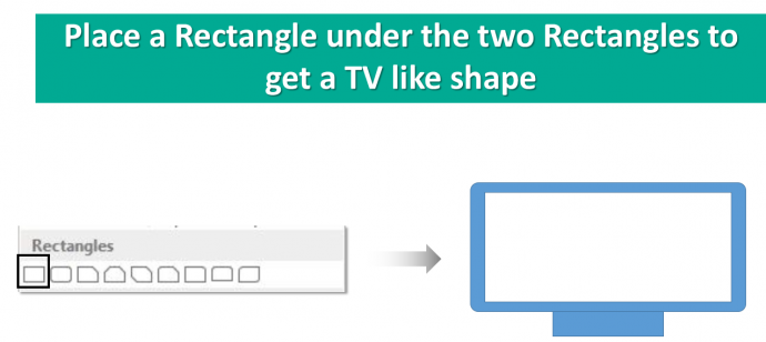 Place a Rectangle under two Rectangles