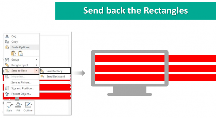 Send back the Rectangles