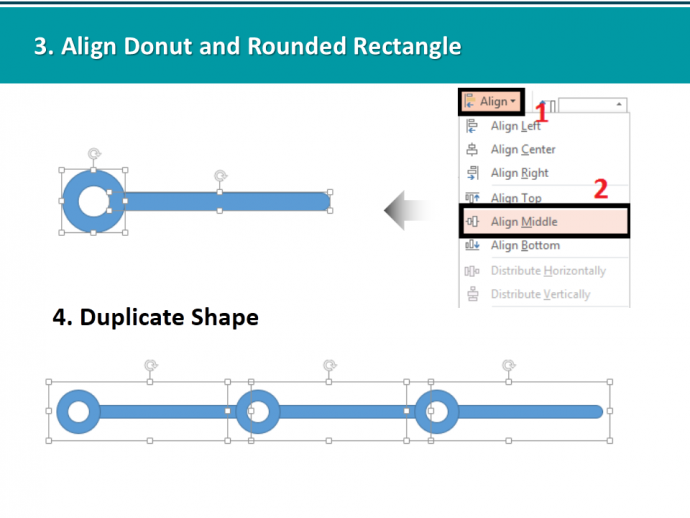 Align Both Donut and Rounded Rectangle Shapes