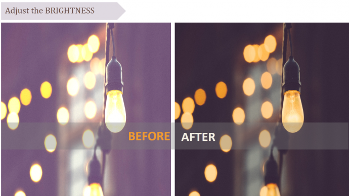 Before and After for (Brightness)