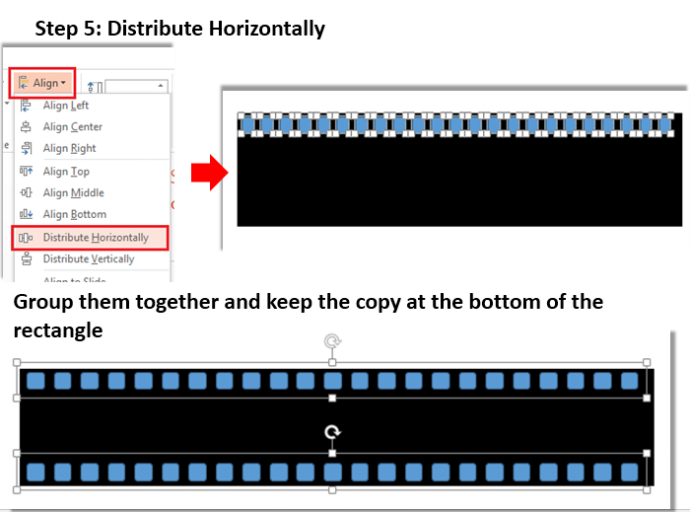 Distribute Rounded Rectangle Horizontally