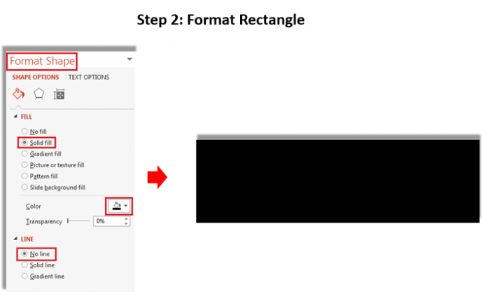 Format Rectangular Shape