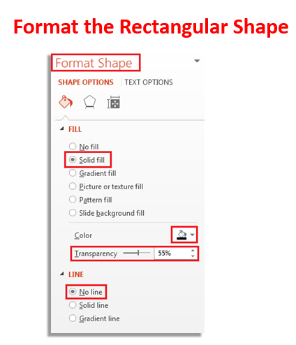 Format the Rectangular Shape