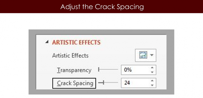 Adjust the Crack Spacing