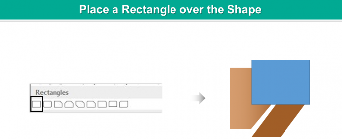 Place a Rectangle over the Shape