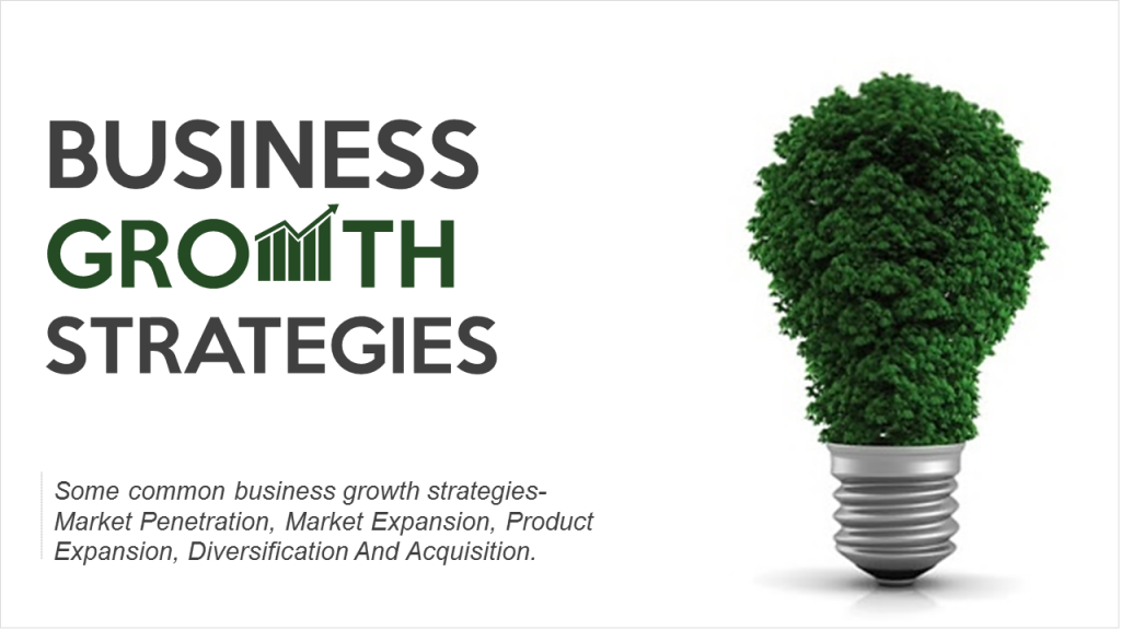 Business Growth Strategies- PowerPoint Presentation Cover Slide