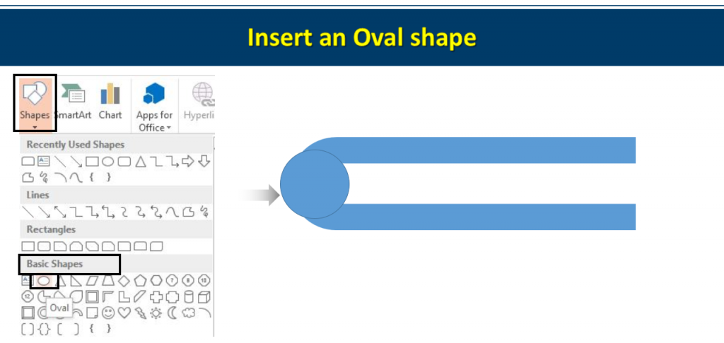 Insert an oval shape