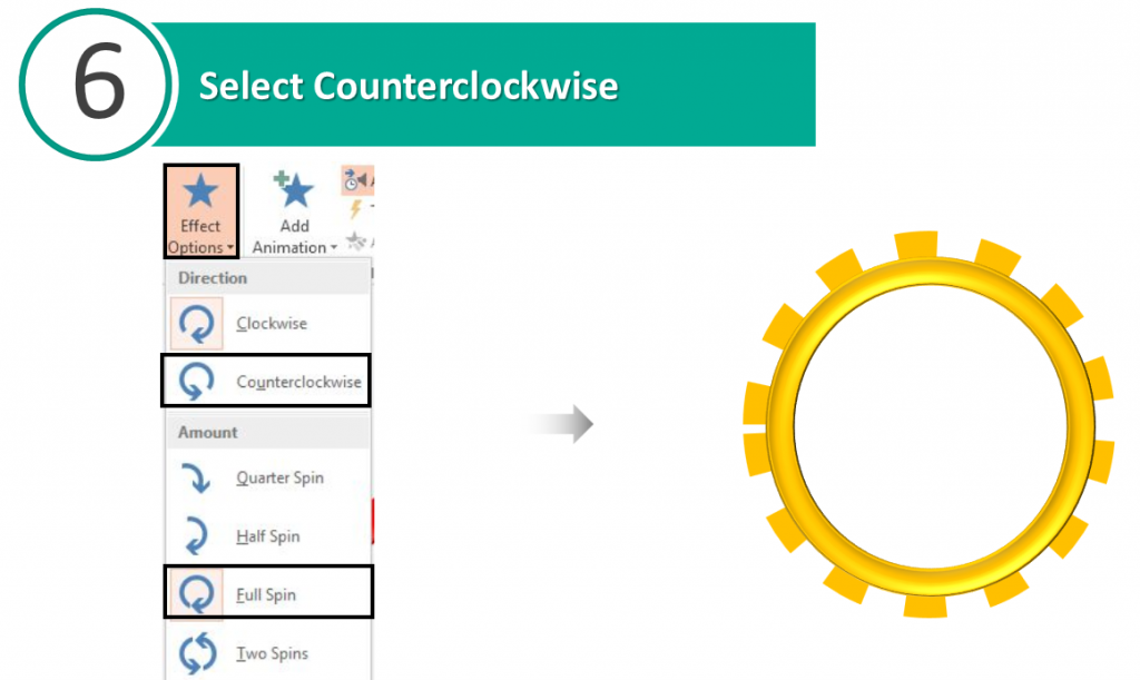 Select Counterclockwise