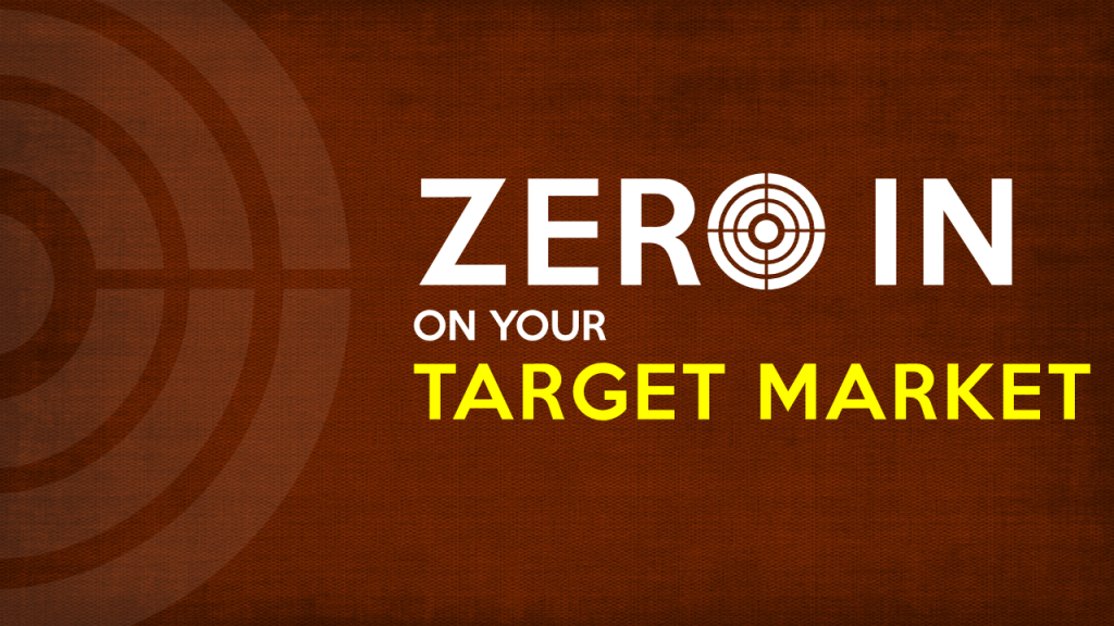 Zero in on your target market- PowerPoint Presentation Cover Slide