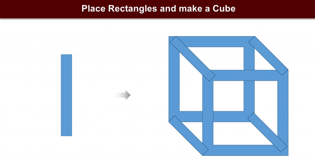 Place Rectangles and make a cube