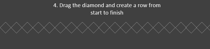 Create a row of diamonds