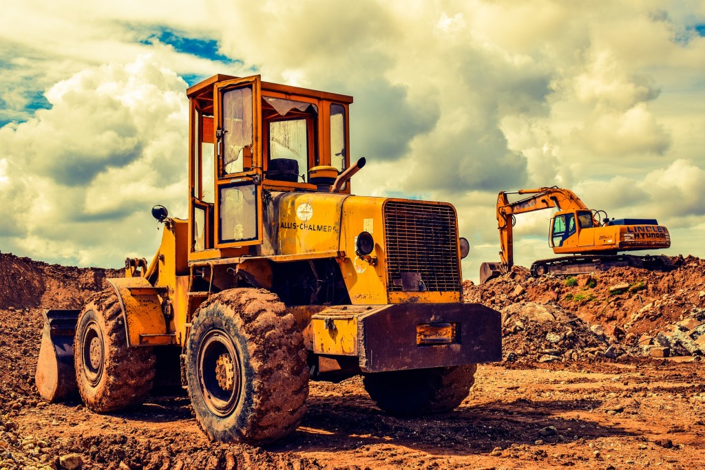 Image of Bulldozer on a construction site