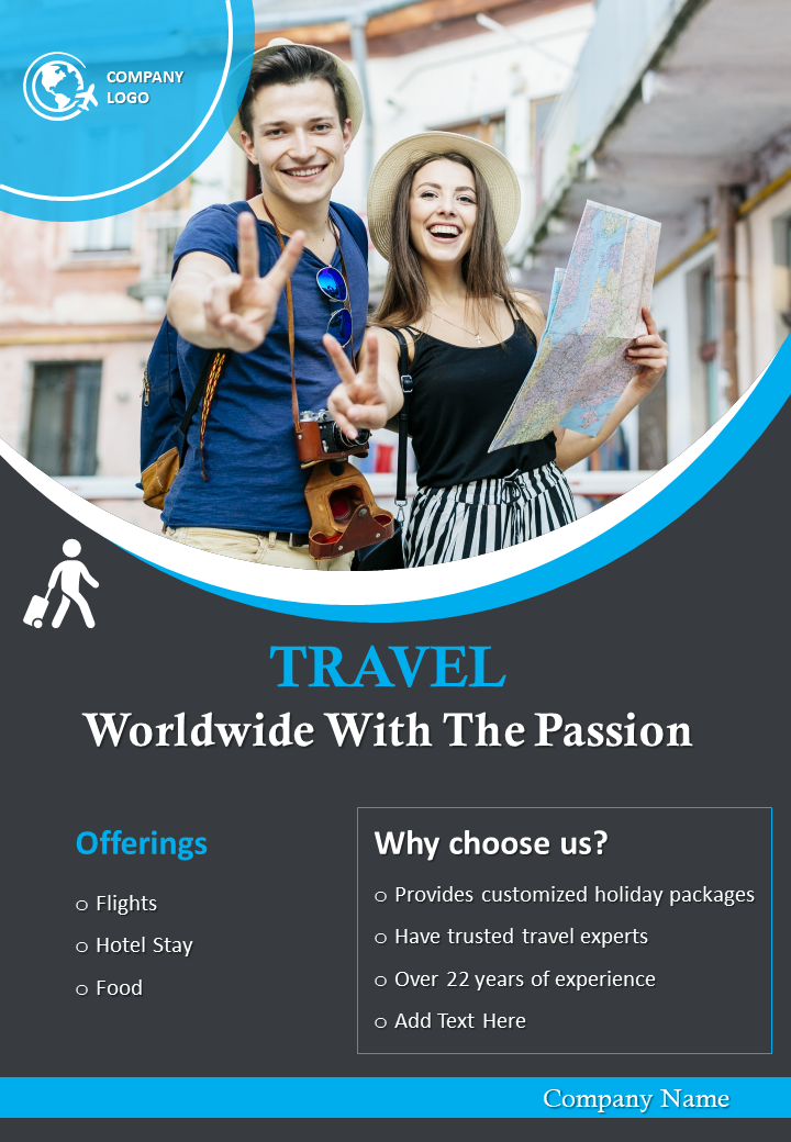 Tourism Company Flyer Two Page Brochure