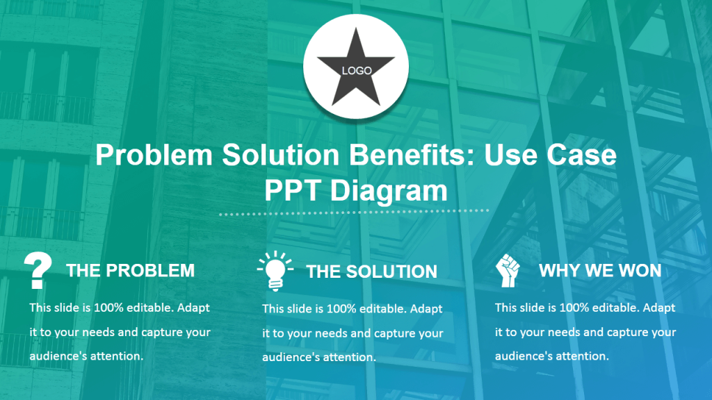 Problem Solution Benefits Use Case PPT Diagram