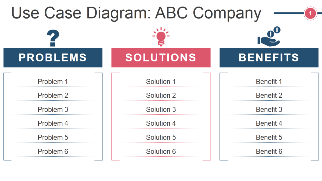 Use Case Diagram ABC Company PPT Slide Templates