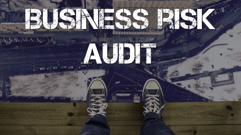 Business Risk Audit Presentation Slide Design with Custom Font